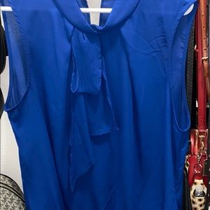 Navy blue sleeveless blouse